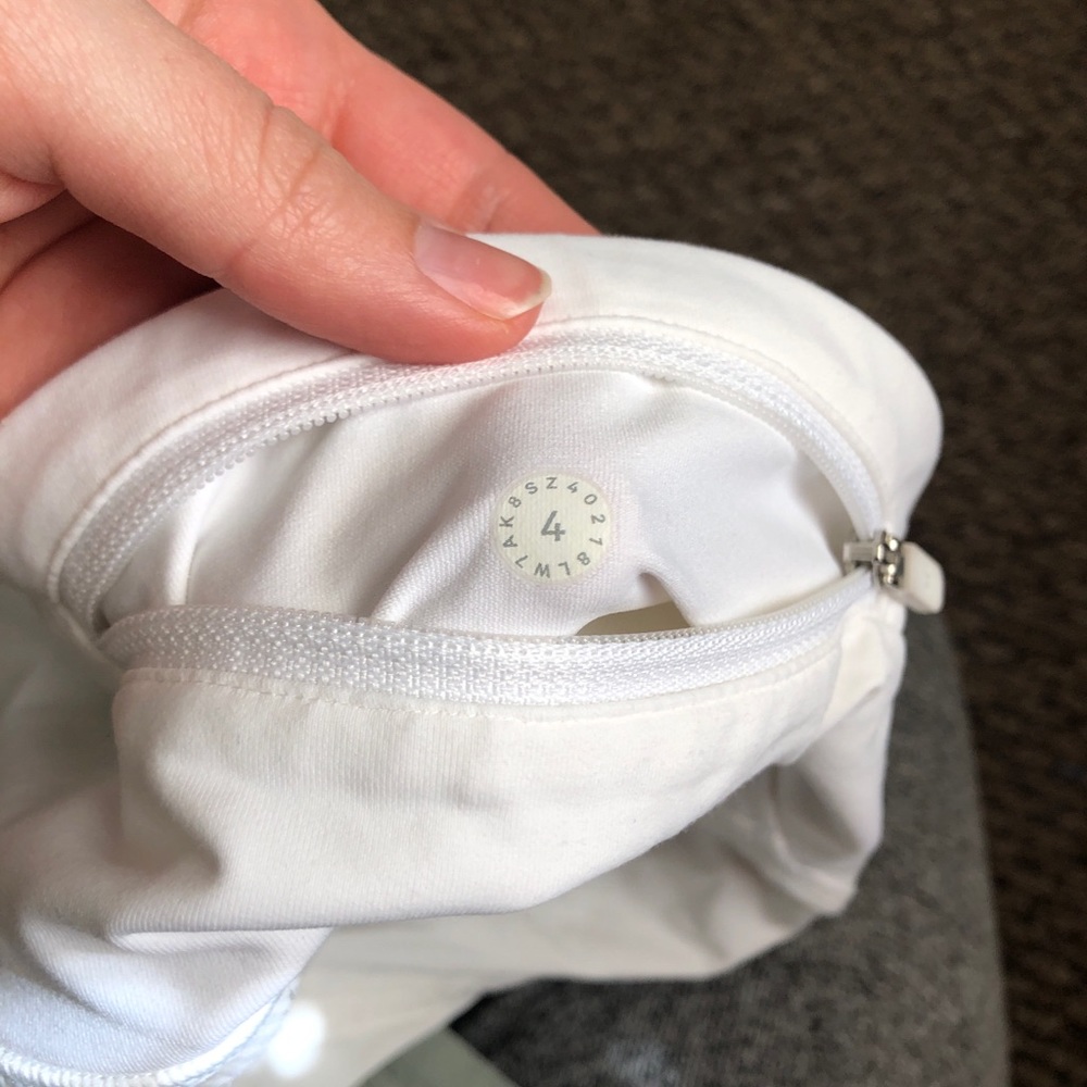 White Lululemon speed up shorts